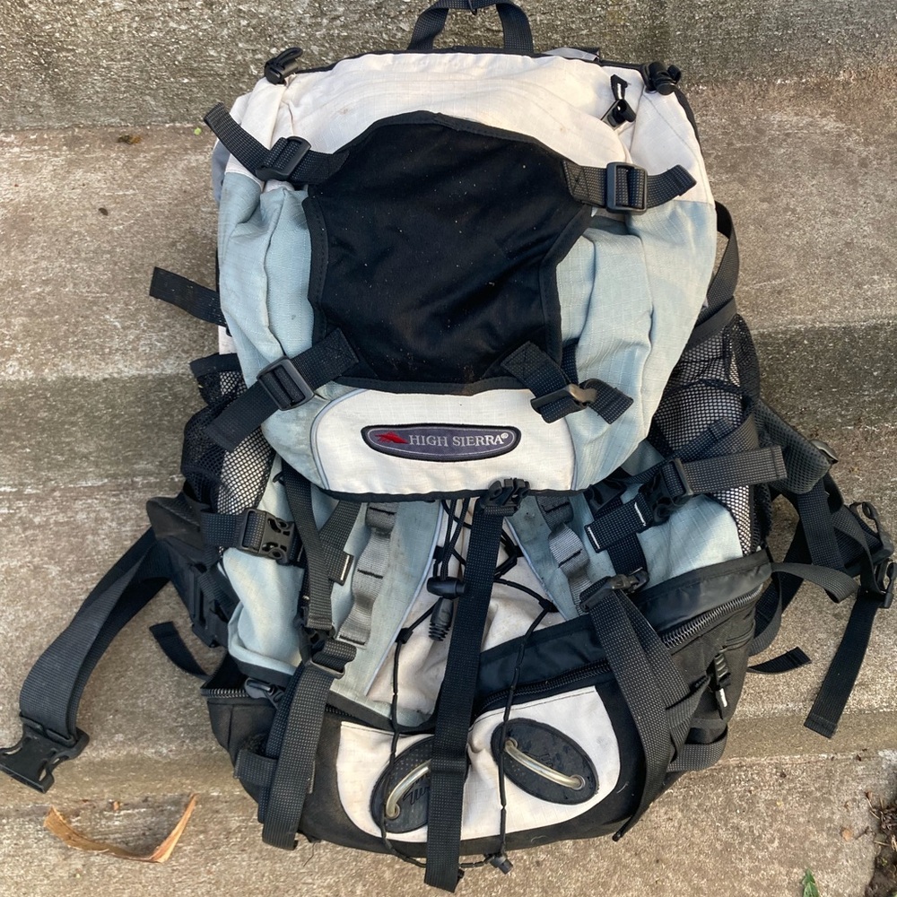 Preonwed High Sierra Dyno65+10 Ergo Fit Outdoor Hiking Mint&Cream Large Backpack